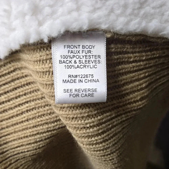 Sienna and Sage Shearling Suade Open Cardigan Size 2XL - Picture 5 of 10